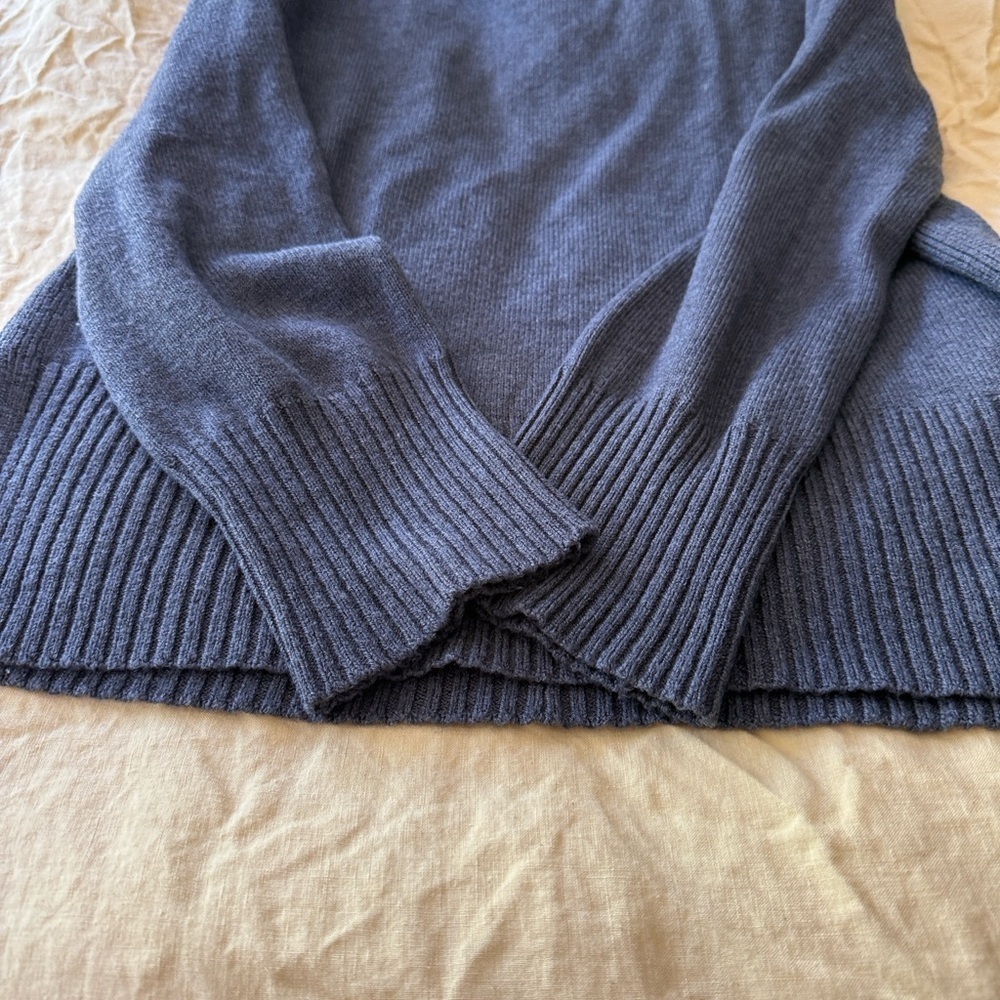 Nordstrom Wool Blend Gray Ribbed Crew Neck Sweater – Size Small - Picture 4 of 7